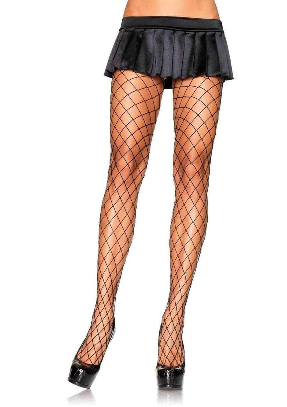 Leg Avenue - Xena Spandex Diamond Tights - BLACK